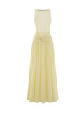 SN Yellow Mesh Dress with Twisted Waist