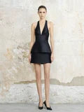 Black Halter Neck Top