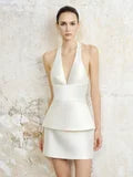 Cream Halter Neck Top