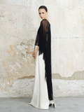 Cream Long A-line Dress