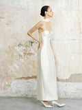 Cream Strapless Dress