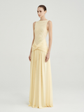 SN Yellow Mesh Dress with Twisted Waist