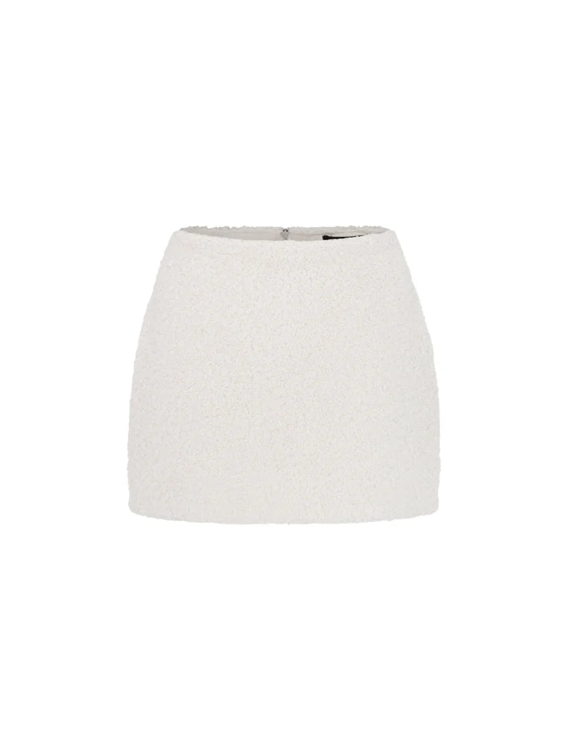 Fuzzy Texture Mini Skirt