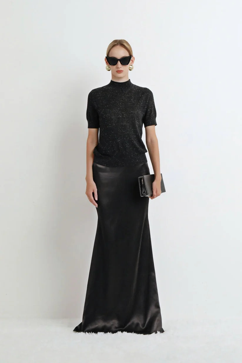 Satin Floor-Length Skirt