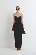 Noir Contour Midi Dress