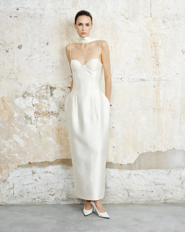 The Bianca Sculpted Taffeta Gown