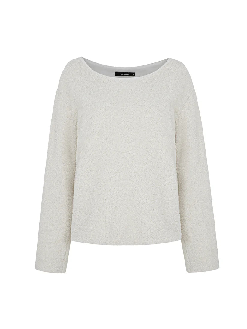 White Faux Fur Top